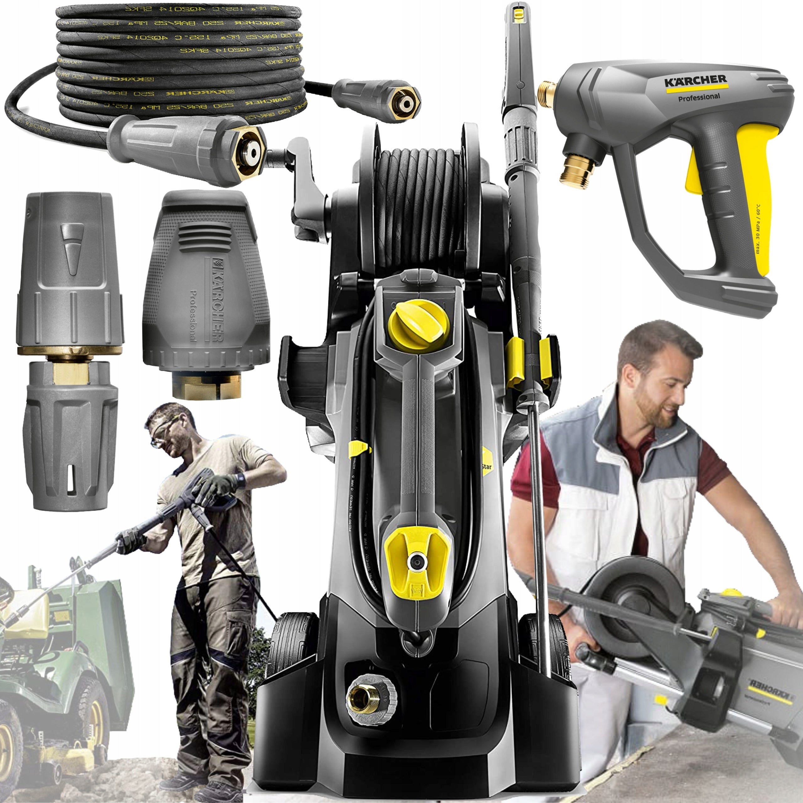 PROFESSIONAL PRESSURE WASHER KARCHER PRO HD 700X PLUS DRUM, NOZZLE SET