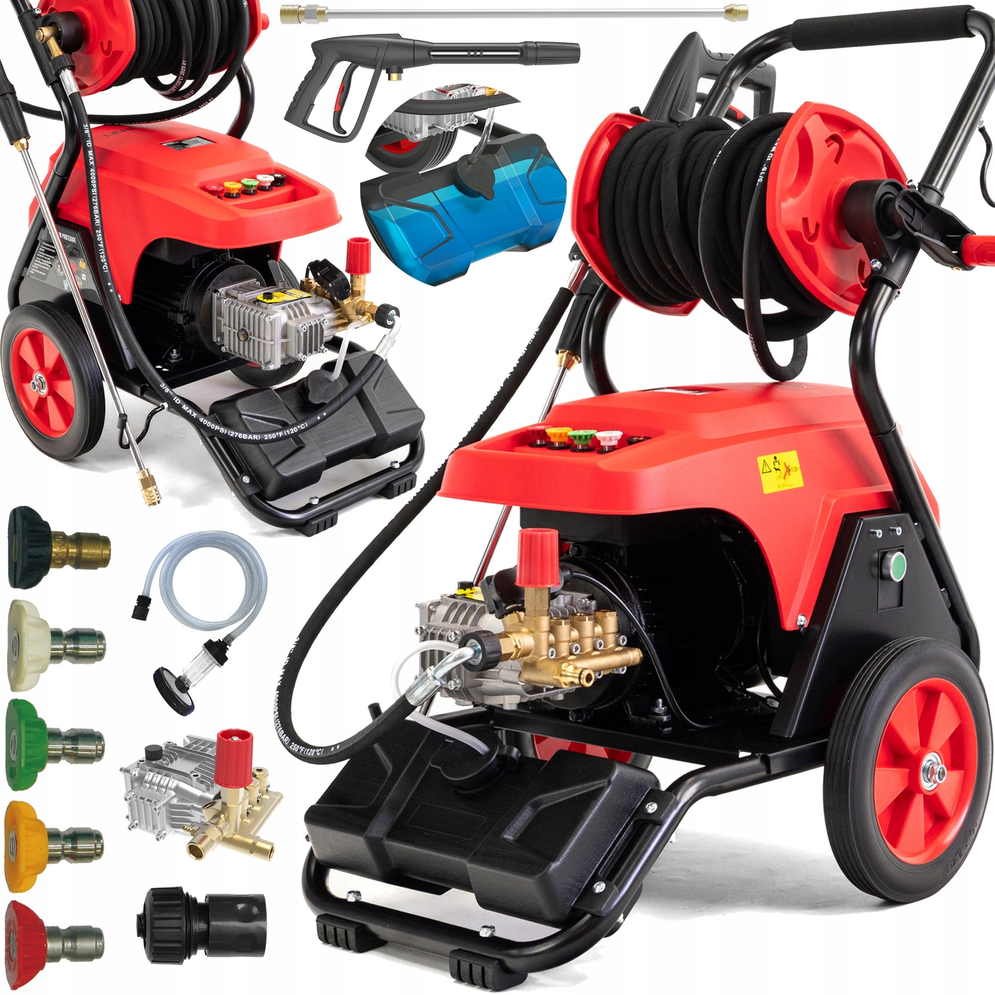PROFESSIONAL PRESSURE WASHER LEHMANN WITH RETRACTOR BRASS HEAD