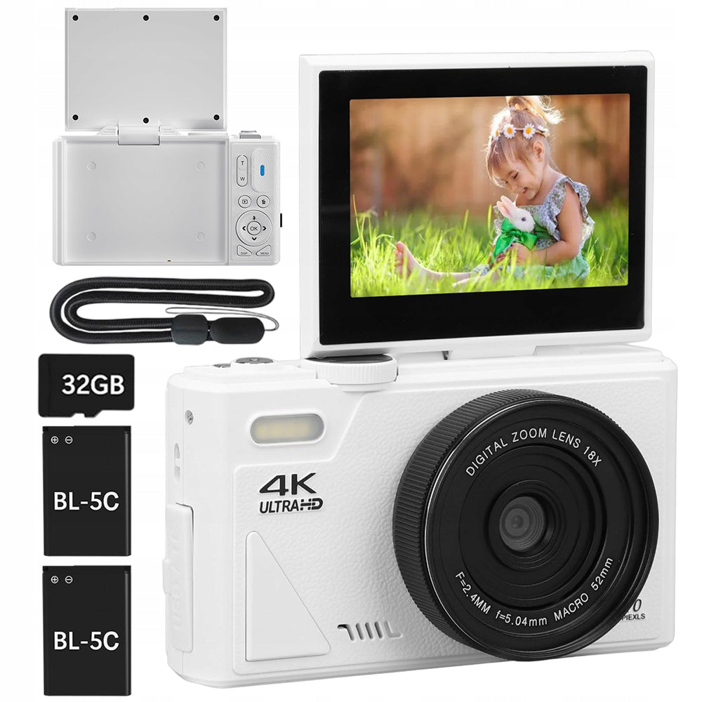 PROFESSIONAL RETRO DIGITAL CAMERA 3" PORTABLE CCD WITH 18X ZOOM 32GB FLASH
