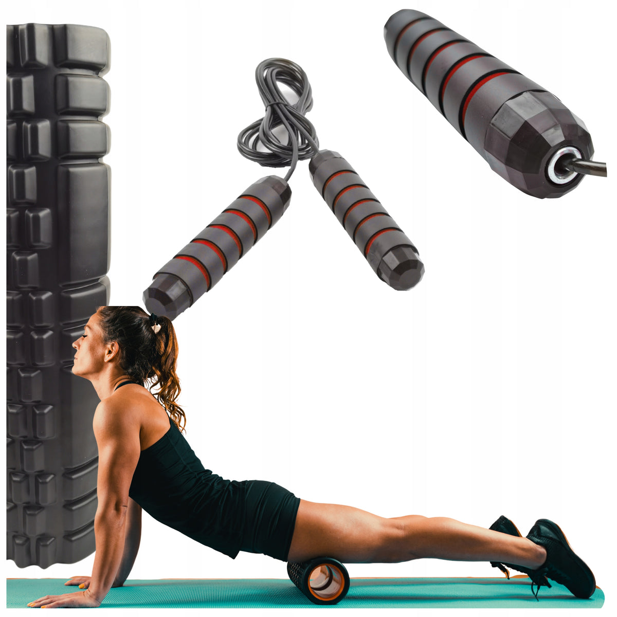 PROFESSIONAL ROLLER Training Set 30cm + JUMP ROPE ADJUSTABLE PRO