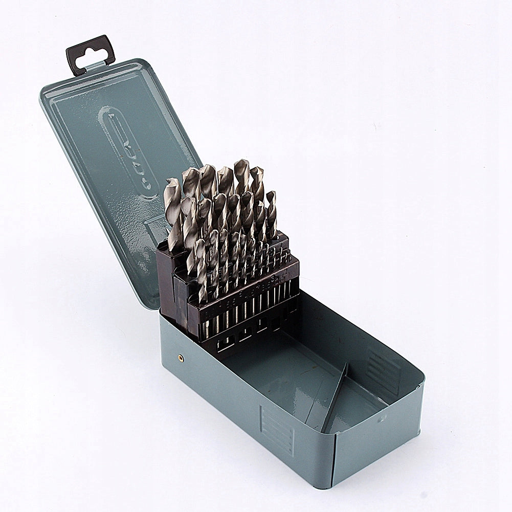 PROFESSIONAL SET OF 25 WOOD METAL DRILL BITS HSS 1-13MM