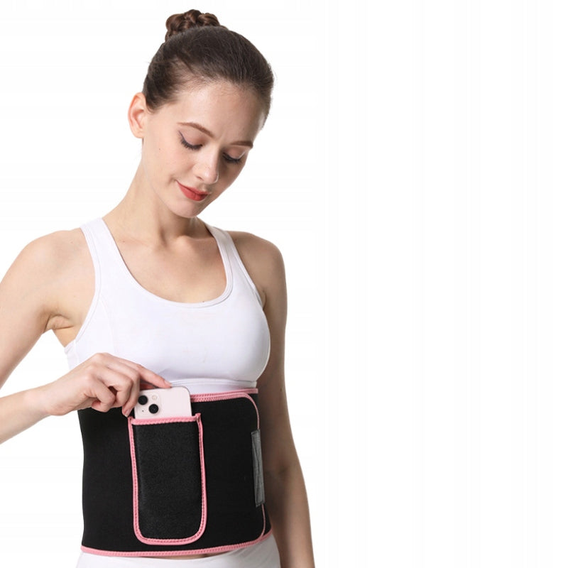 PROFESSIONAL SLIMMING BELT SLIMMING FOR GYM WORKOUTS SILVER ION AND POCKET Kind slimming belt