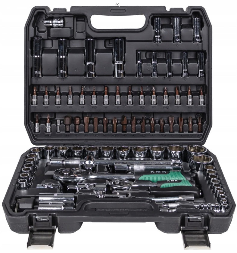 PROFESSIONAL SOCKET WRENCH SET 94 EL. 1/2" + 1/4" SUITCASE