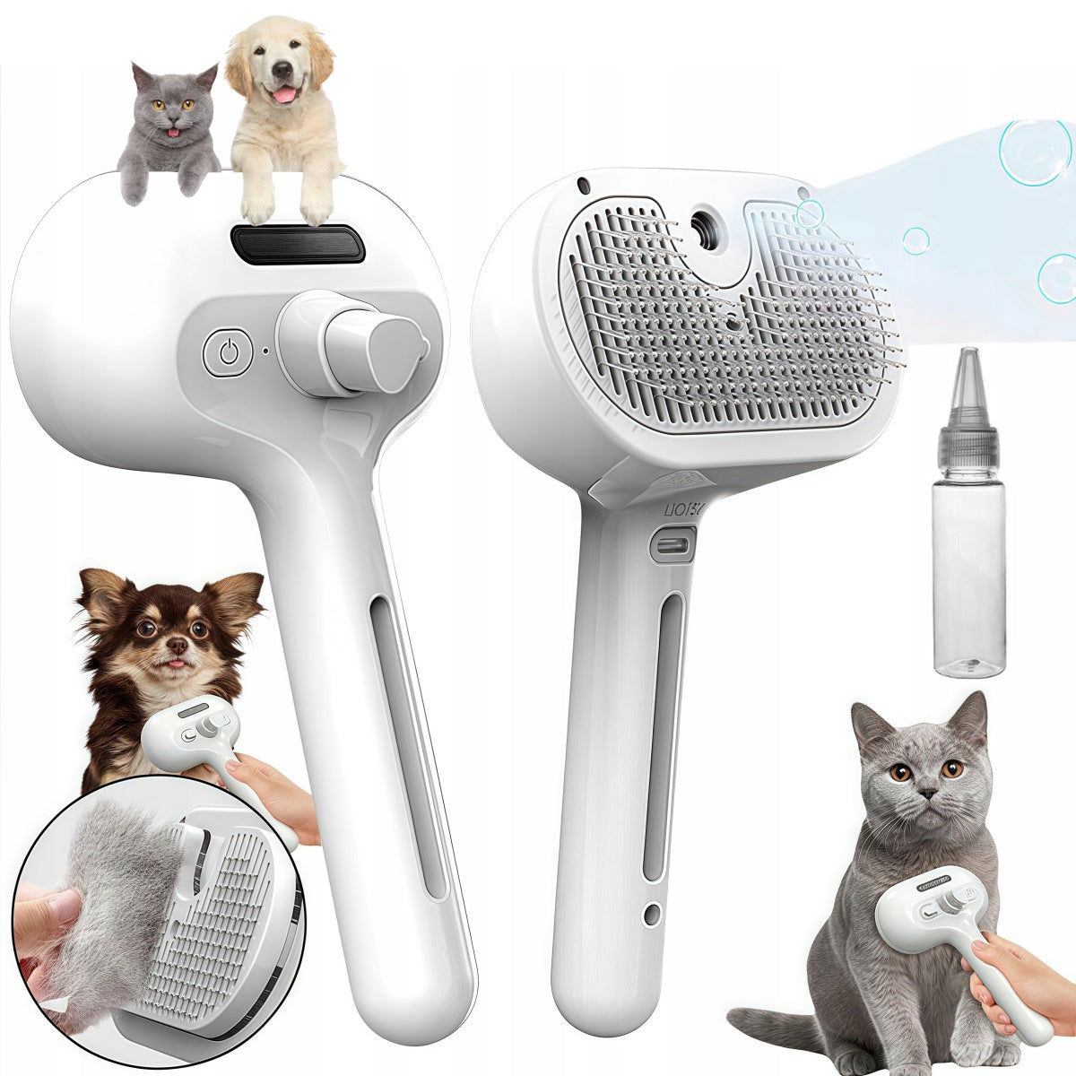 PROFESSIONAL STEAM BRUSH FOR PET CAT DOG - THE LATEST MODEL!