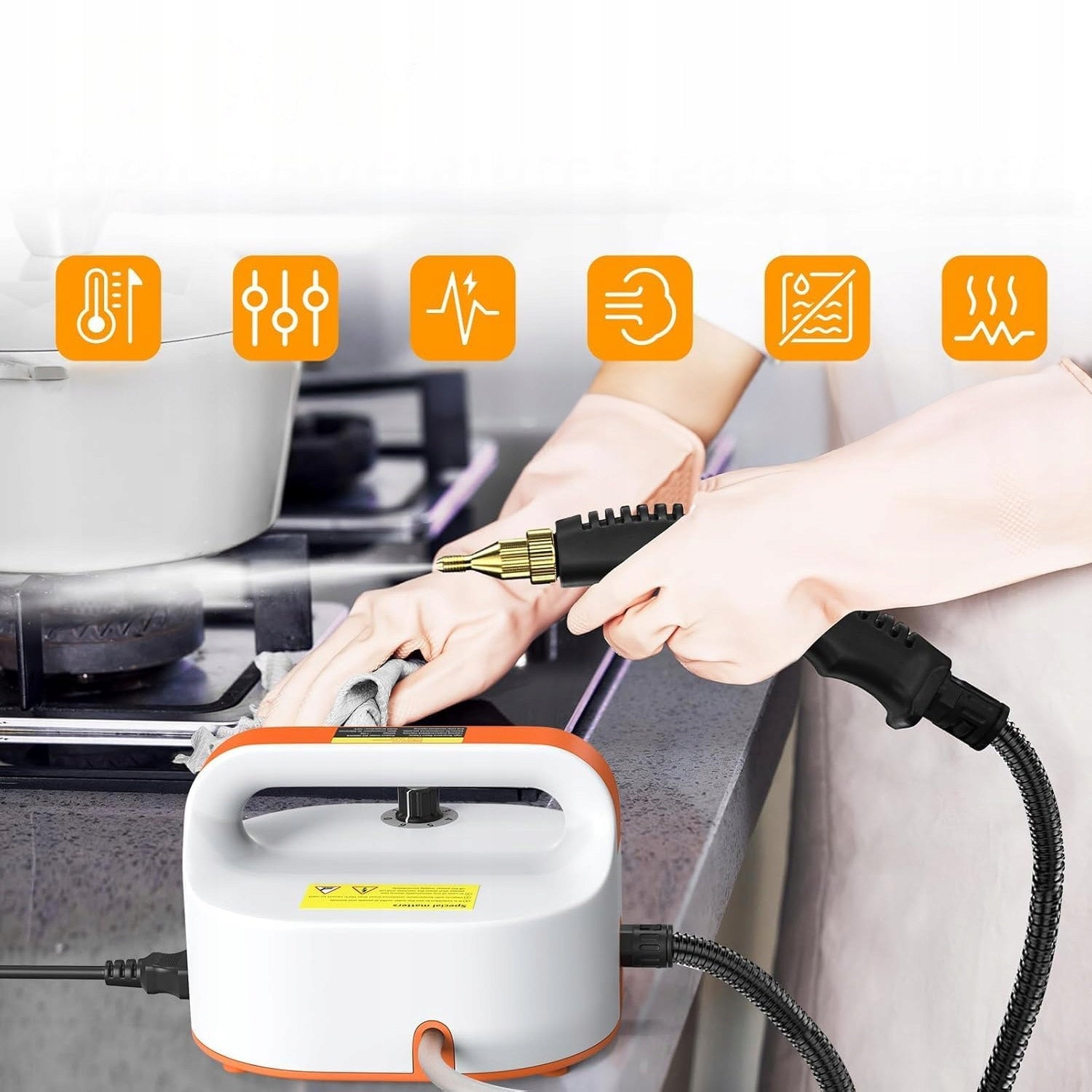 PROFESSIONAL STEAM CLEANER 105°C FOR DISINFECTING TOYS SHALLOW MATTRESS Packaging status original
