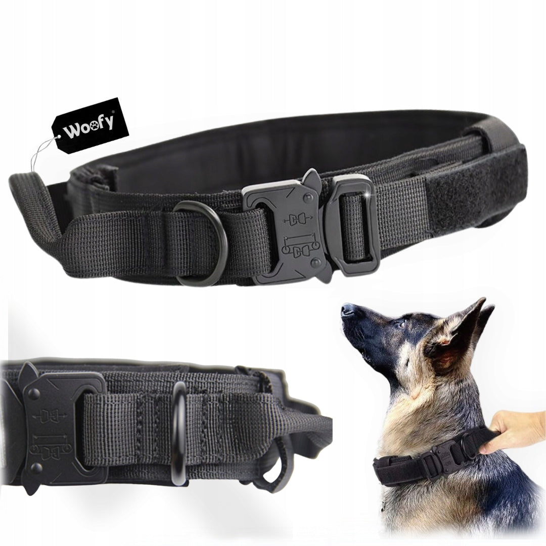 PROFESSIONAL TACTICAL COLLAR FOR LARGE DOG METAL BUCKLE STRONG M