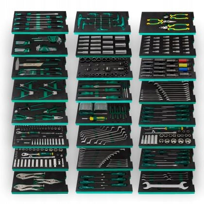 PROFESSIONAL TOOL TROLLEY CABINET LARGE DRAWERS WITH TOOLS 368el. Packaging status original