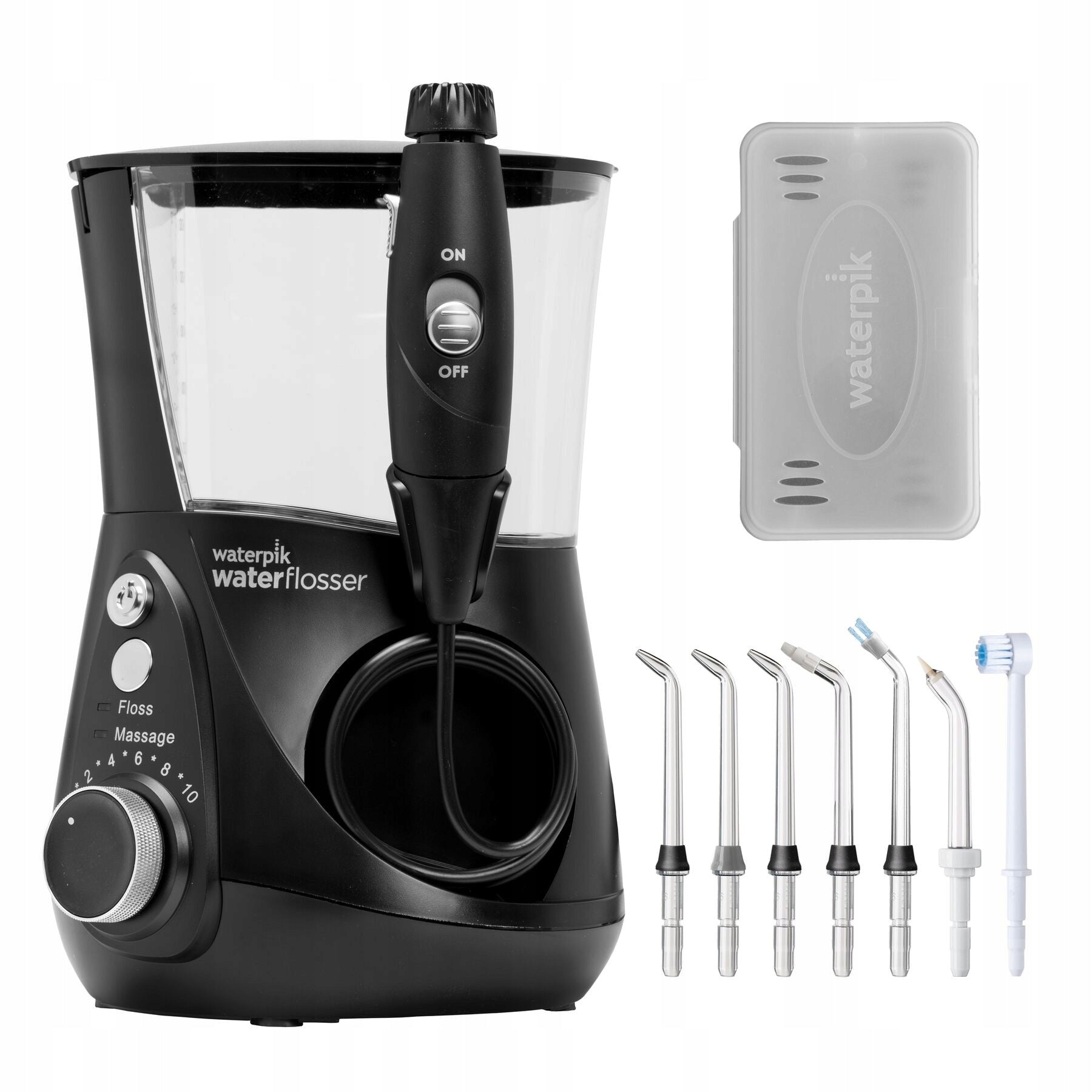 PROFESSIONAL TOOTH IRRIGATOR ADJUSTABLE PRESSURE TIMER 5 MODES 4 NOZZLES
