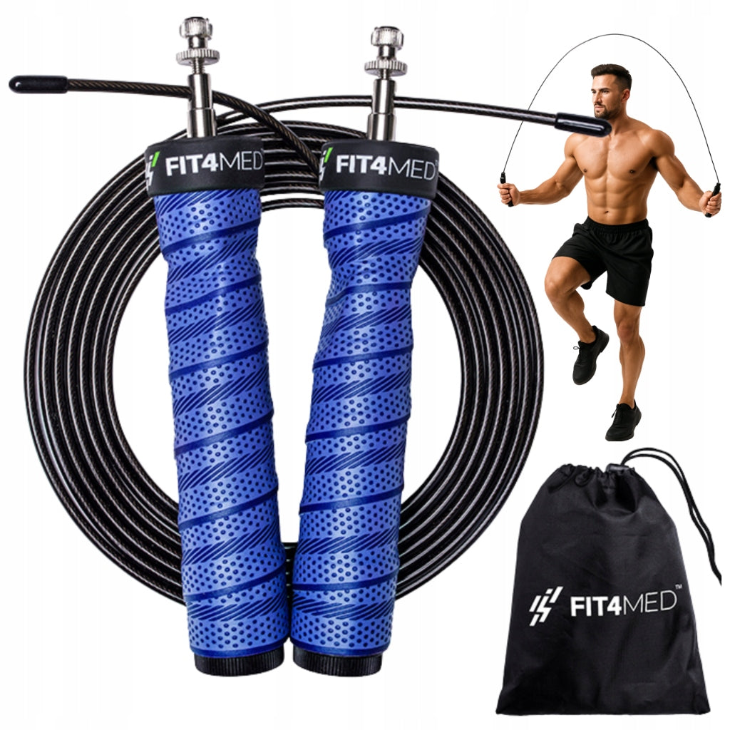 PROFESSIONAL TRAINING JUMP ROPE WITH JUMPING BEARINGS 2 LINKS SOLID