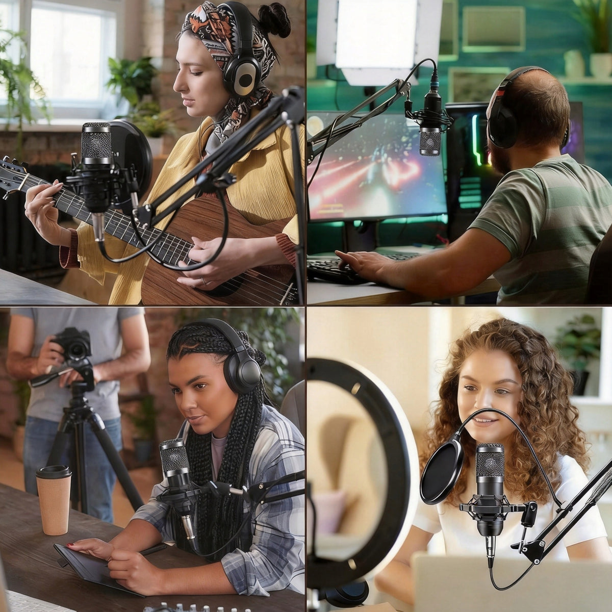 PROFESSIONAL USB MICROPHONE WITH TRIPOD FOR LIVE PODCAST STREAMING RECORDINGS Packaging status original