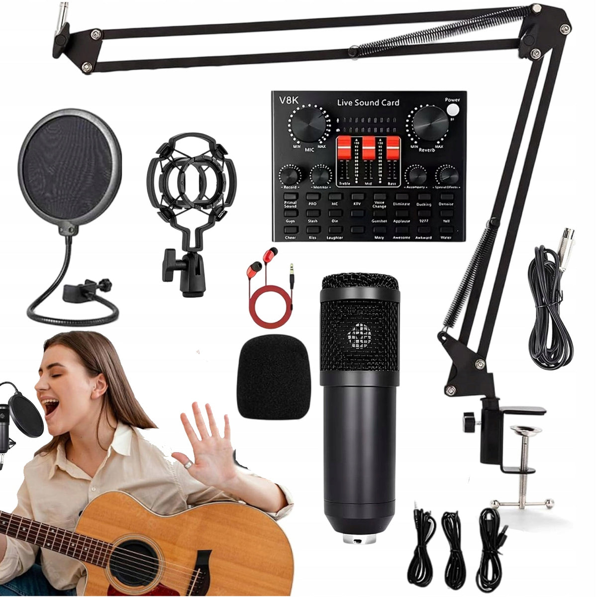 PROFESSIONAL USB MICROPHONE WITH TRIPOD FOR LIVE PODCAST STREAMING RECORDINGS