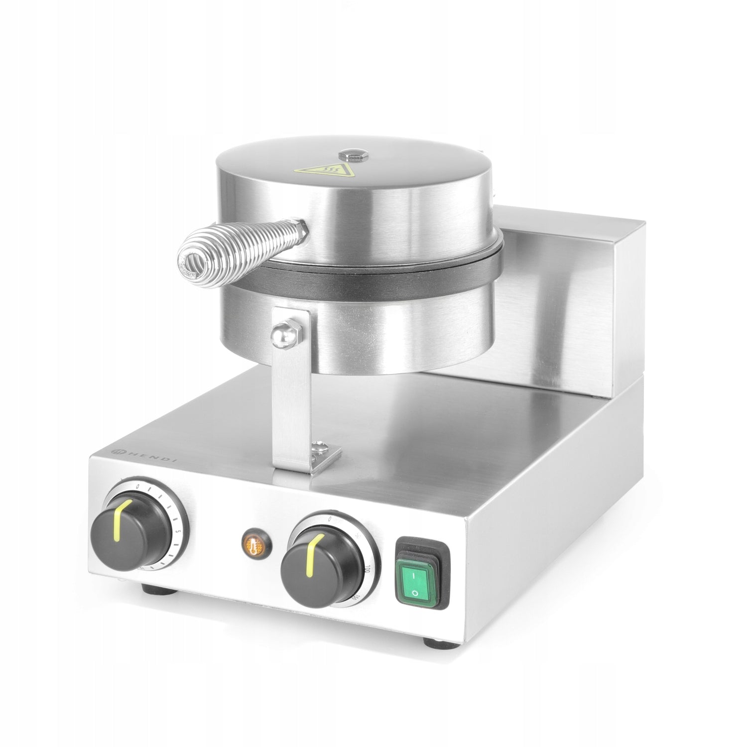 PROFESSIONAL WAFFLE MAKER TOASTER FOR ROUND BELGIAN WAFFLES 1000W Brand Hendi