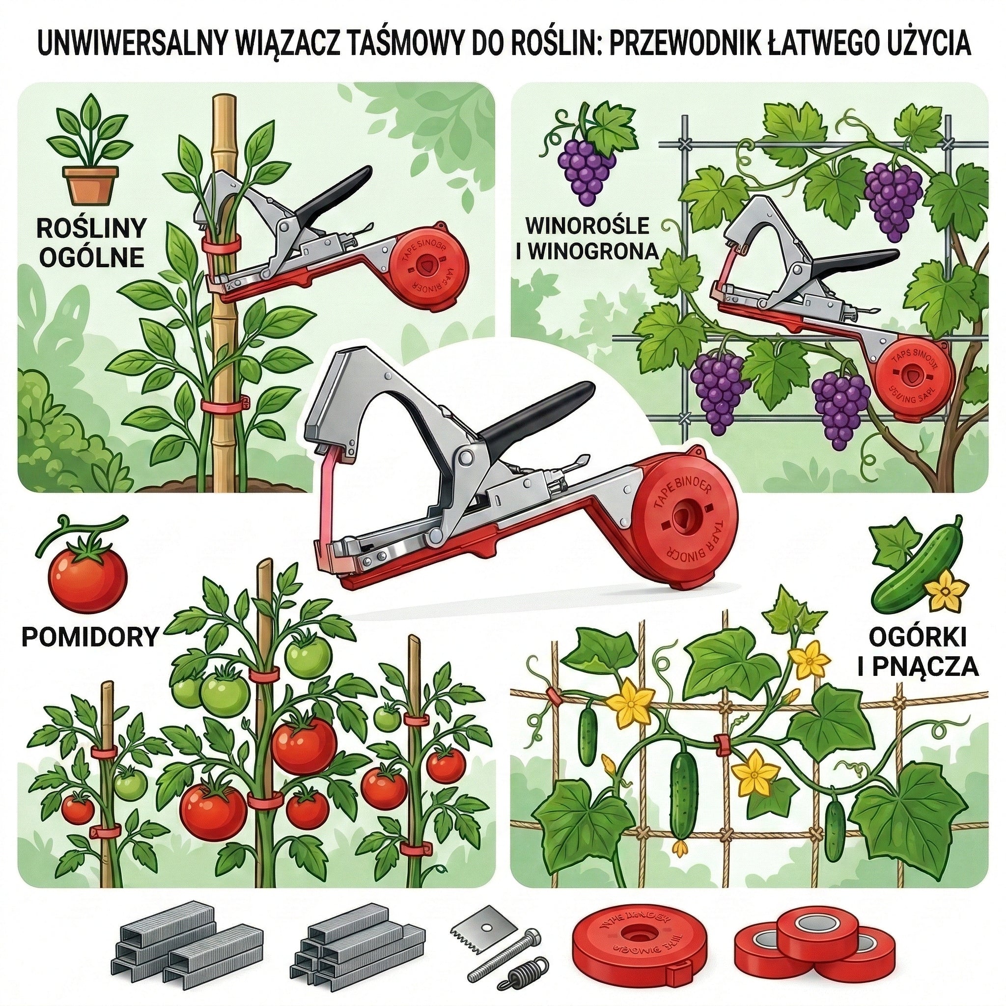 PROFESSIONAL WALLPAPER GARDEN STAPLER FOR PLANT BINDING Manufacturer code 2831121183474