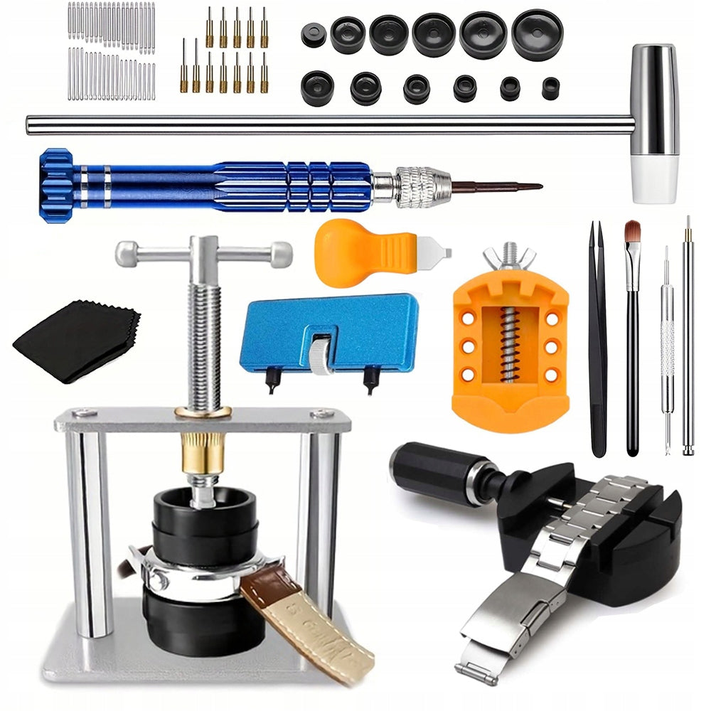 PROFESSIONAL WATCH TOOL SET + PRESS WATCHMAKING PRESS