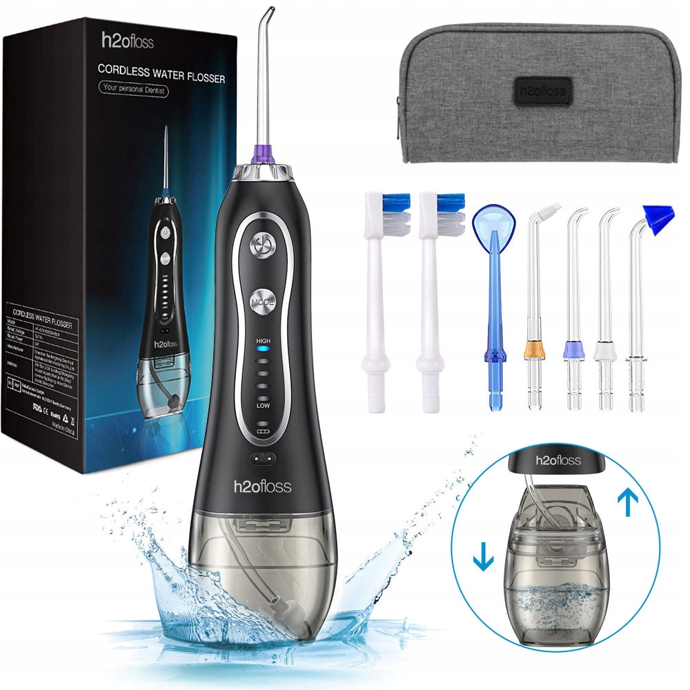 PROFESSIONAL WIRELESS TOOTH IRRIGATOR 5 MODES + 8 NOZZLES
