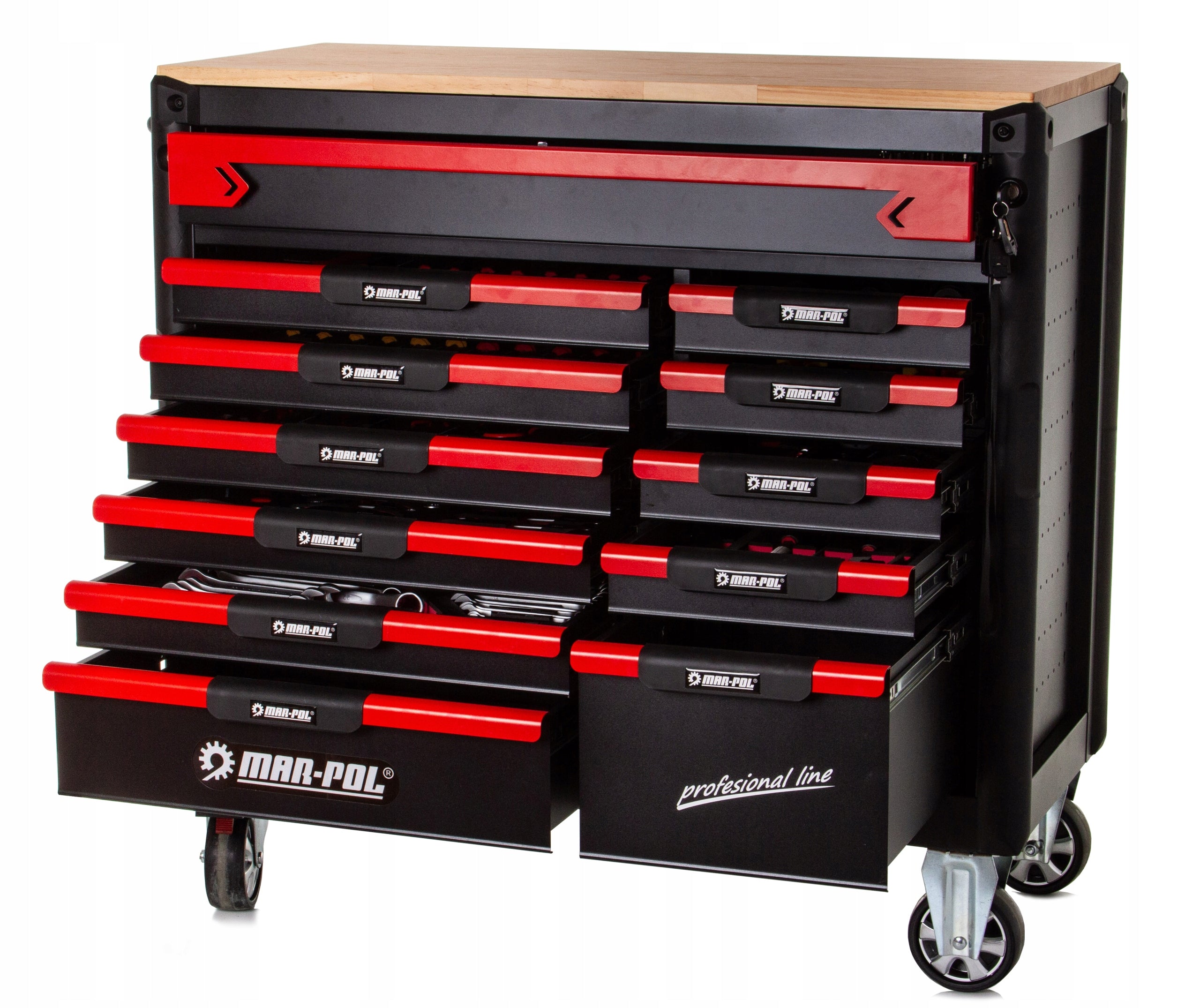 PROFESSIONAL WORKSHOP CABINET SERVICE TOOL Trolley 12 Drawers XXL Packaging status original