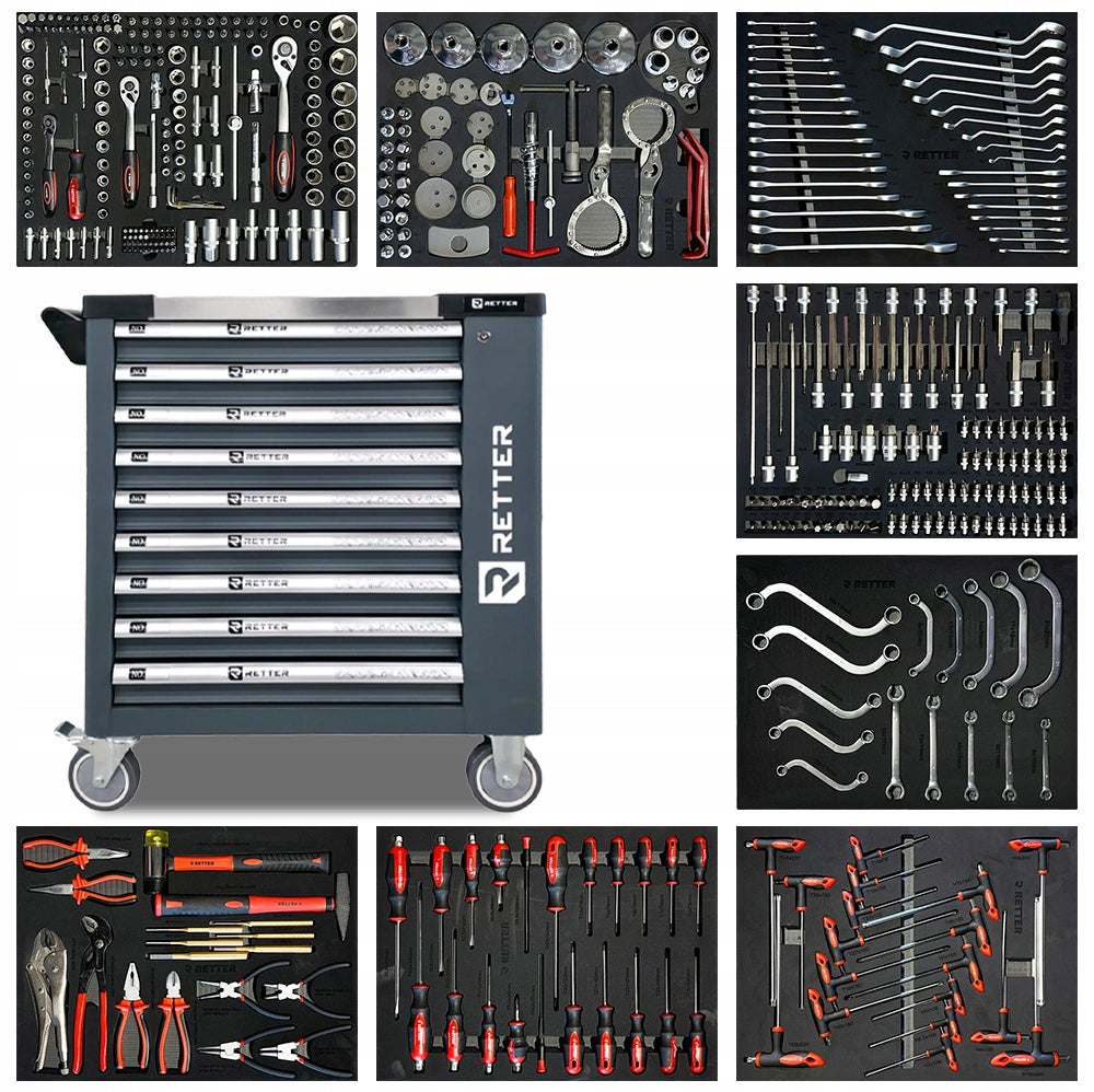 PROFESSIONAL WORKSHOP TROLLEY TOOL CABINET RETTER R11 450 EL.
