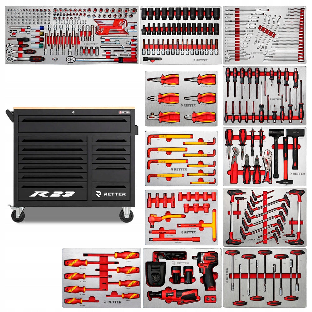PROFESSIONAL WORKSHOP TROLLEY TOOL CABINET RETTER R23 372 TOOLS