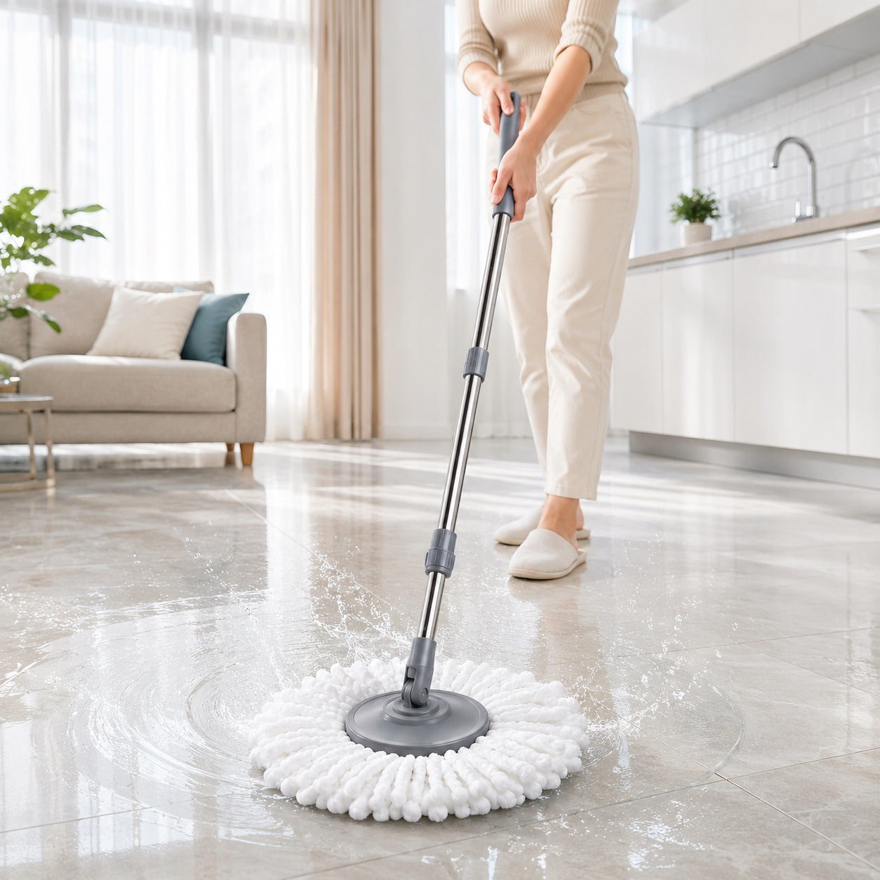 PROFF TRIO 3in1 ROTARY MICROFIBER FLOOR CLEANING MOP UNIVERSAL Manufacturer code 8681503002061