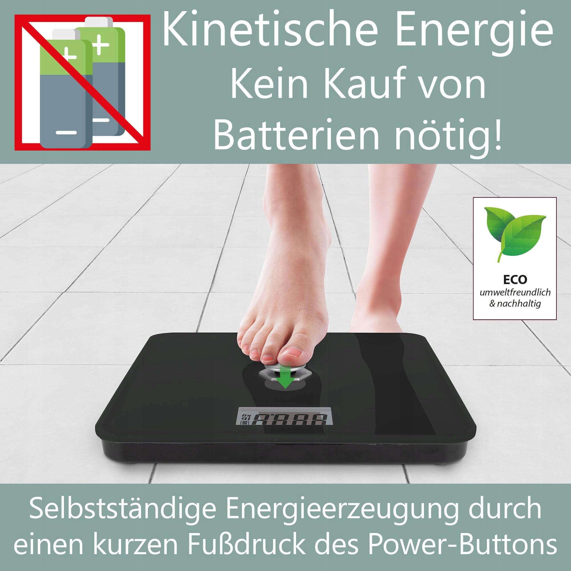 PROFICARE Personal Scale Without Battery With Range 5kg-180kg LCD Black Brand Proficare