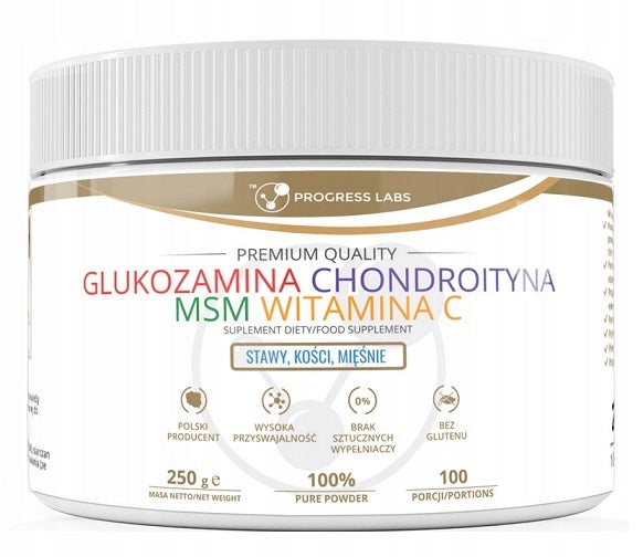 PROGRESS GLUCOSAMINE CHONDROITIN MSM WELCOMES C 250g SULFUR FOR JOINTS TENDONS