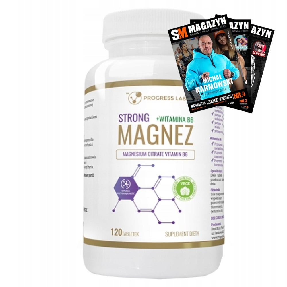 PROGRESS LABS MAGNESIUM STRONG VITAMIN B6 NERVOUS SYSTEM ENERGY 120k