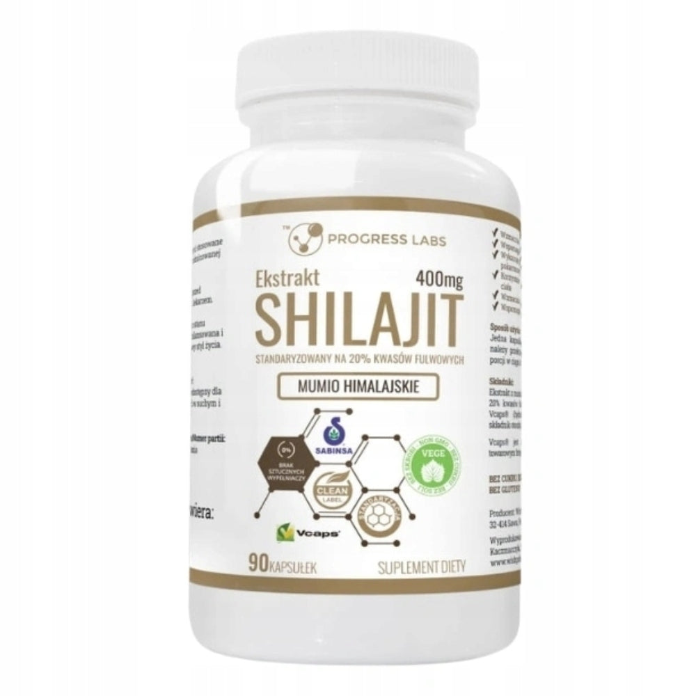 PROGRESS LABS MUMIO 400mg SHILAJIT EXTRACT 90 kaps IMMUNITY DIGESTION Manufacturer code 5907709721388