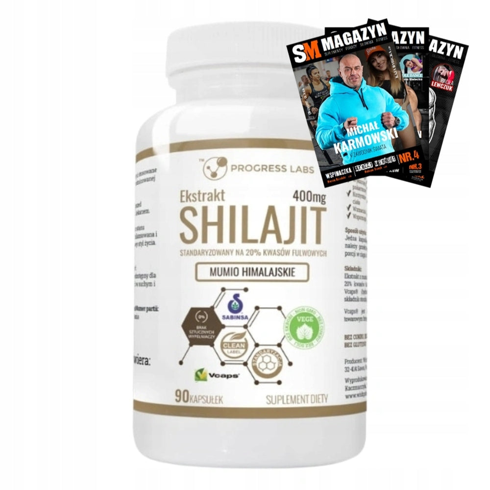 PROGRESS LABS MUMIO 400mg SHILAJIT EXTRACT 90 kaps IMMUNITY DIGESTION
