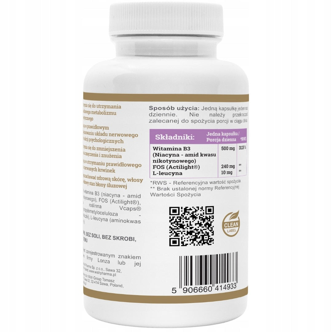 PROGRESS LABS NIACIN VITAMIN B3 (PP) 500mg 120 CAPSULES VEGAN Name other