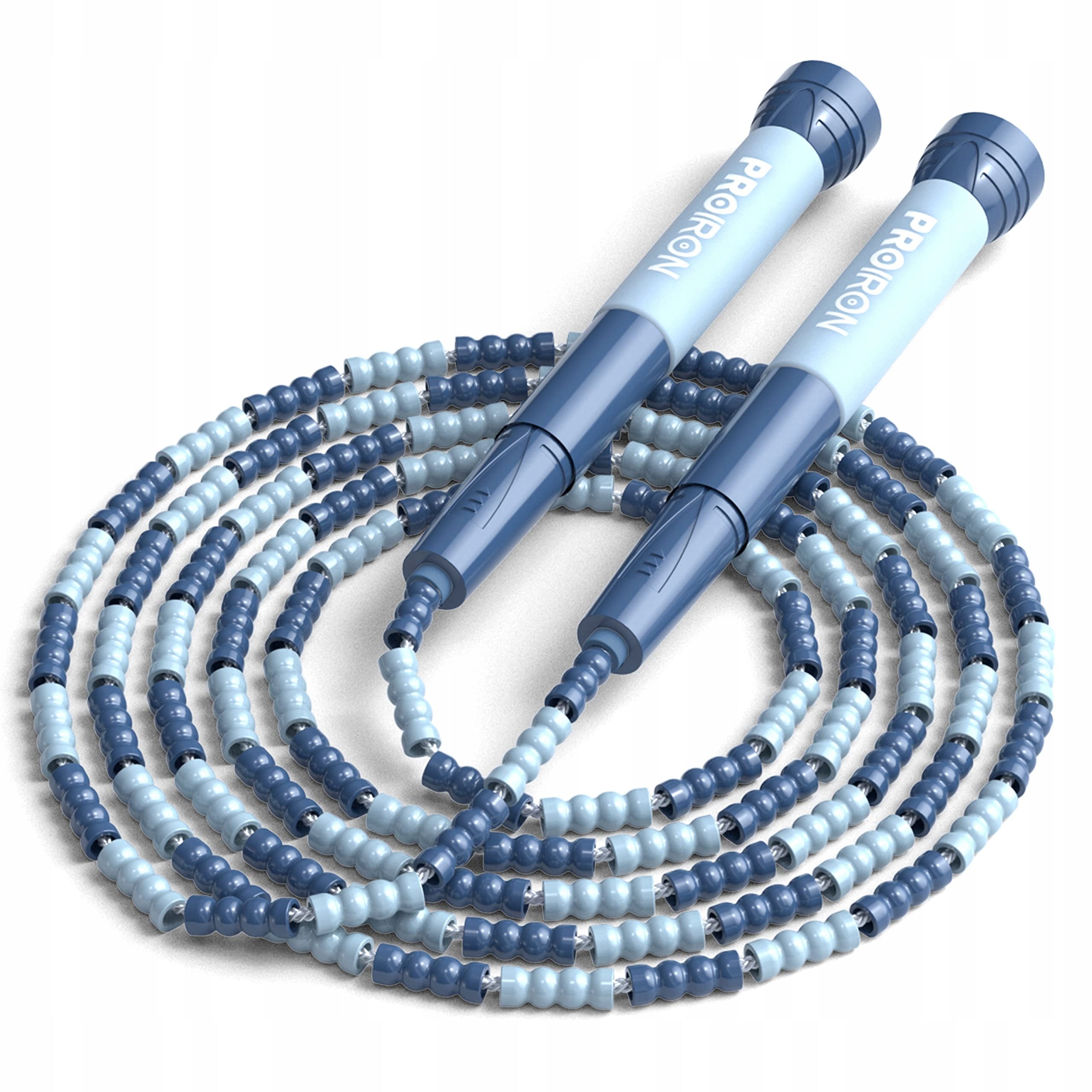 PROIRON Beaded Jump Rope for Children 2,8 m Blue