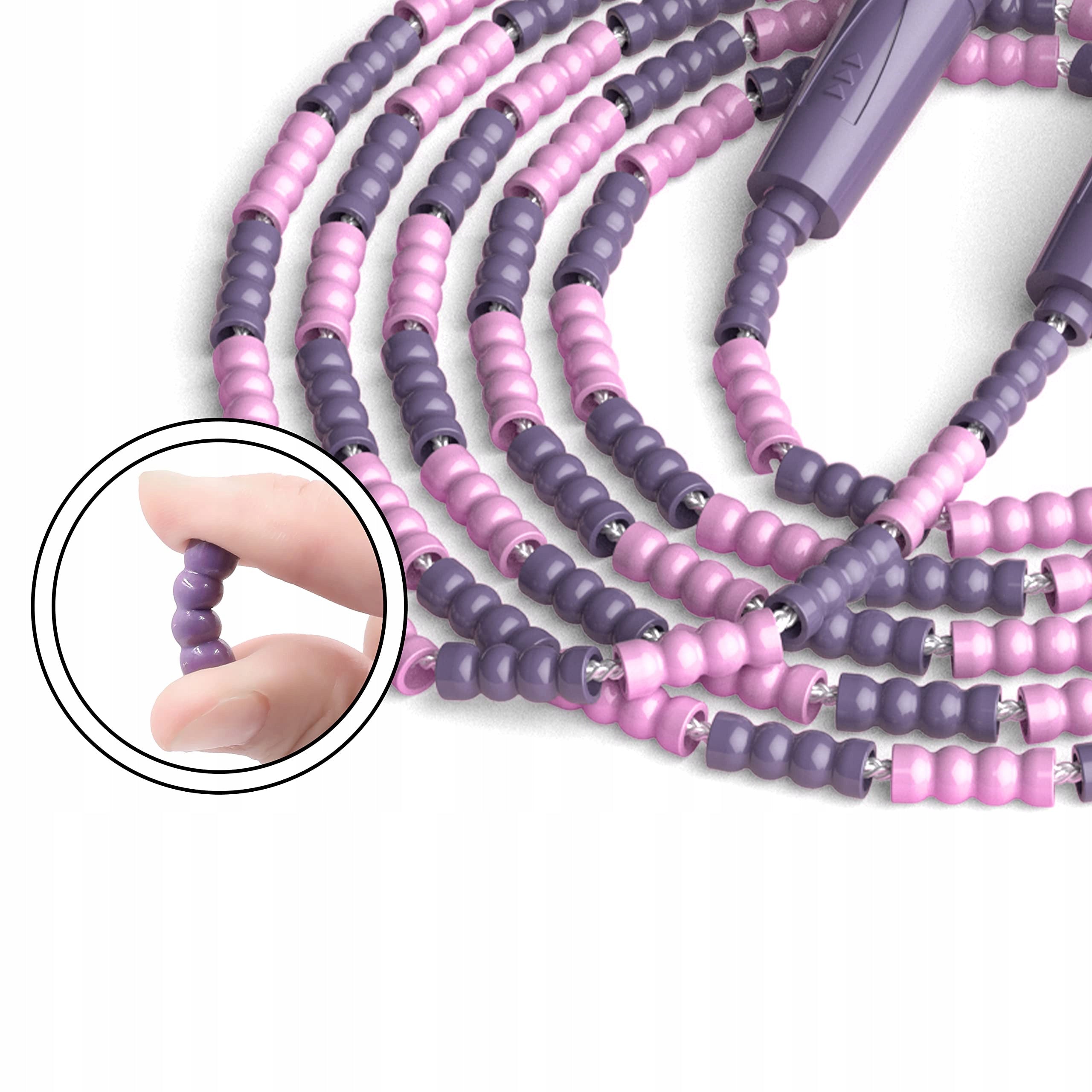 PROIRON Beaded Jump Rope for Children 2,8 m Purple-Pink Brand Proiron
