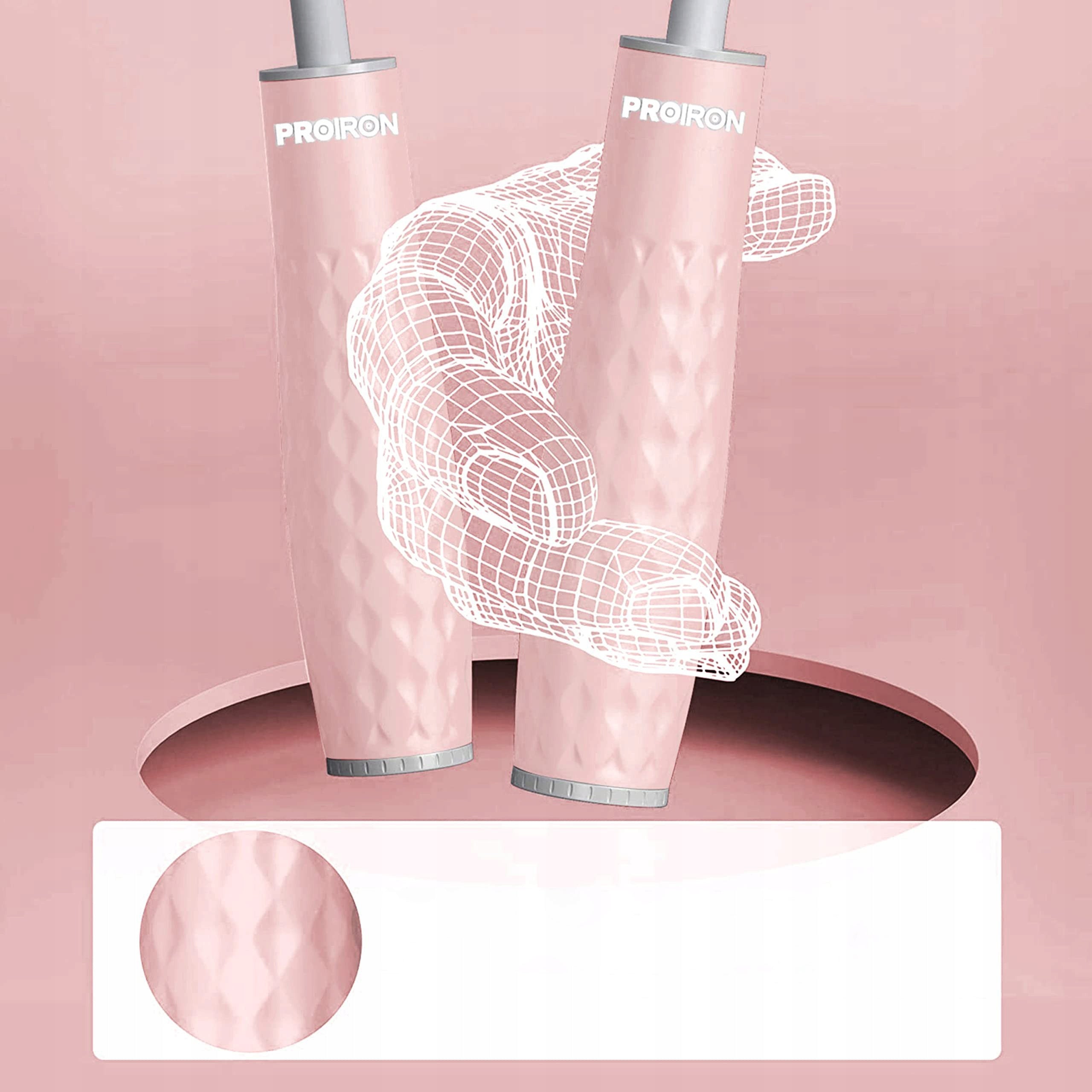 PROIRON Jump Rope with Load Adjustable 3m Pink Fitness Packaging status original