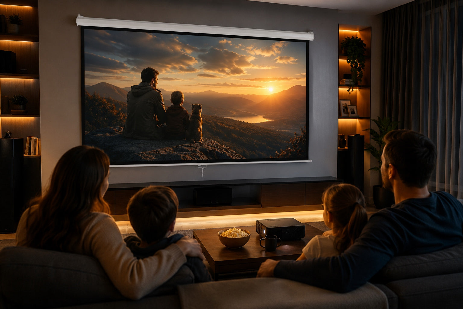 PROJECTION SCREEN 100 INCH 16:9 SEMI-AUTOMATIC WALL / CEILING RETRACTABLE Packaging status original