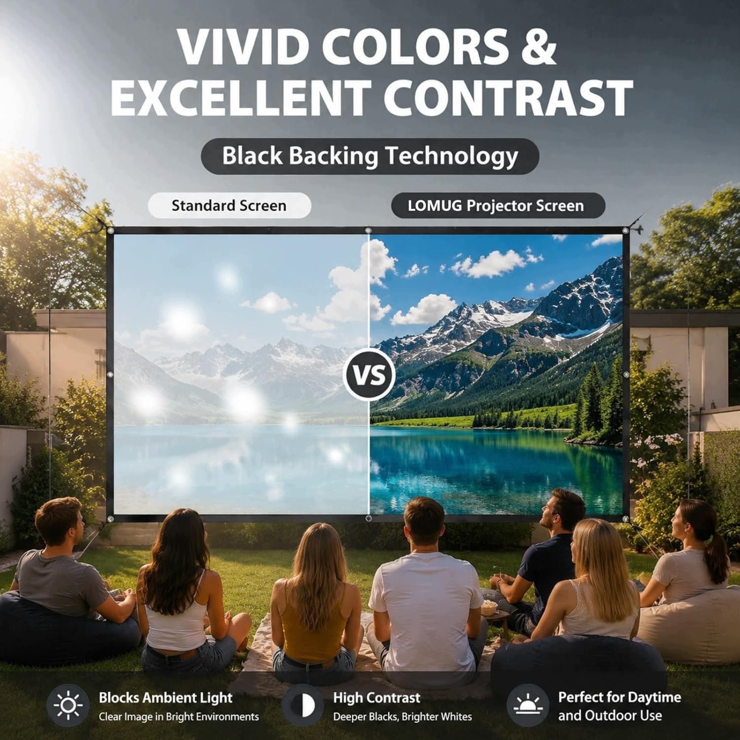 PROJECTION SCREEN 100 INCHES 16:9 FOLDABLE PORTABLE HD 221X125CM Brand no brand