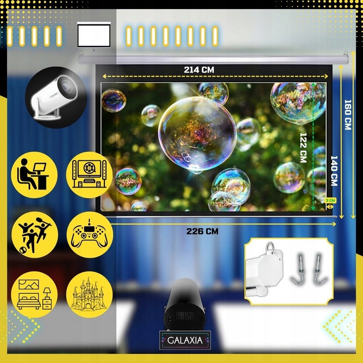 PROJECTION SCREEN 100 INCHES ELECTRIC WITH REMOTE CONTROL For Projector Packaging status original