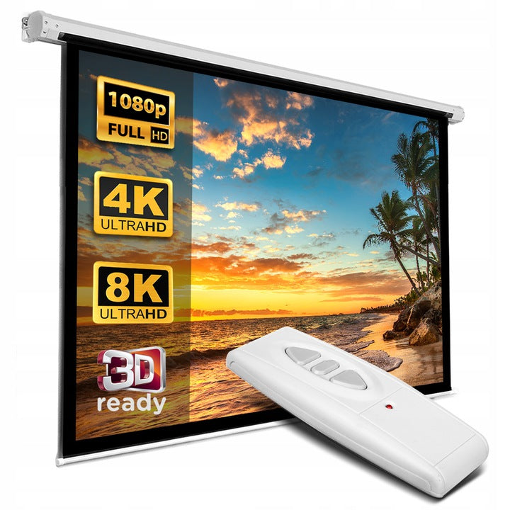 PROJECTION SCREEN 200x150cm ELECTRIC 100'' 4:3 REMOTE CONTROL 4K MACLEAN MC-592