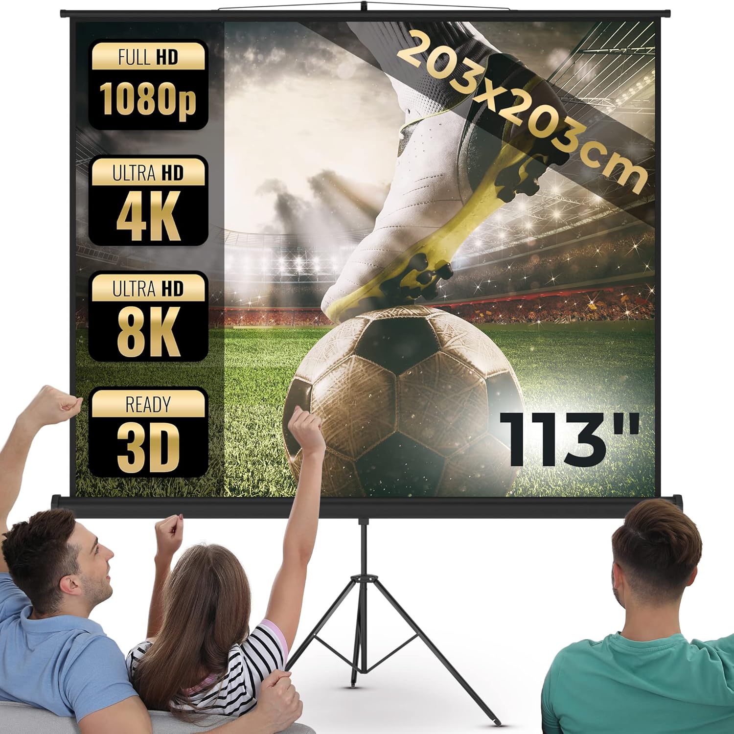 PROJECTION SCREEN PROJECTOR SCREEN 113'' CINEMA SCREEN