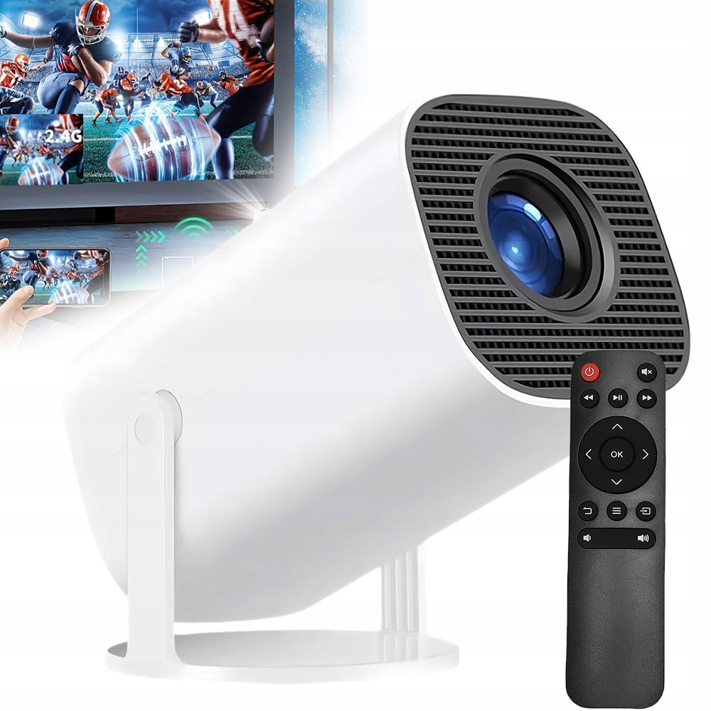 PROJECTOR 4K ANDROID TV WIFI PORTABLE SPEAKER WHITE BLUETOOTH MINI