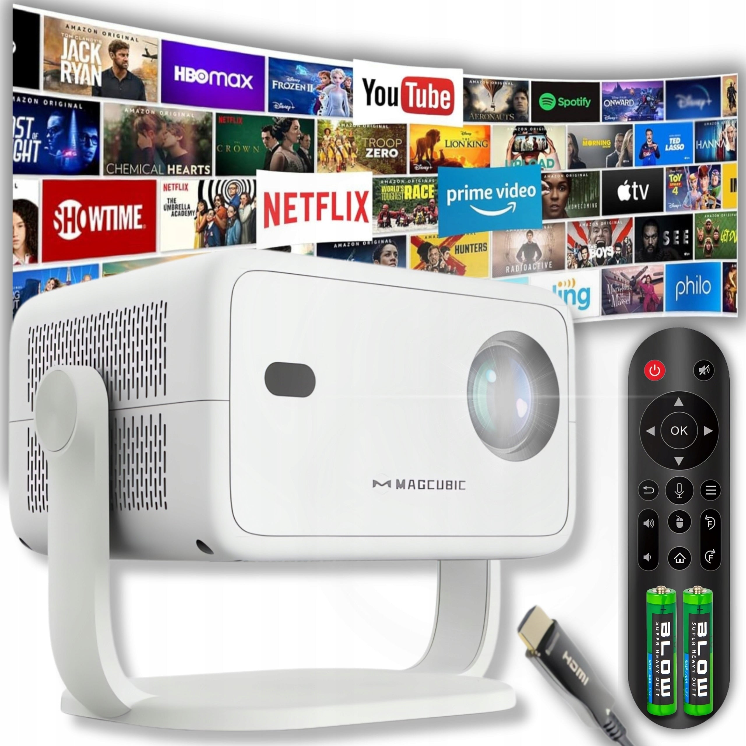 PROJECTOR 4K FULL HD ANDROID AUTO FOCUS NETFLIX ROTARY APPLICATIONS 2026