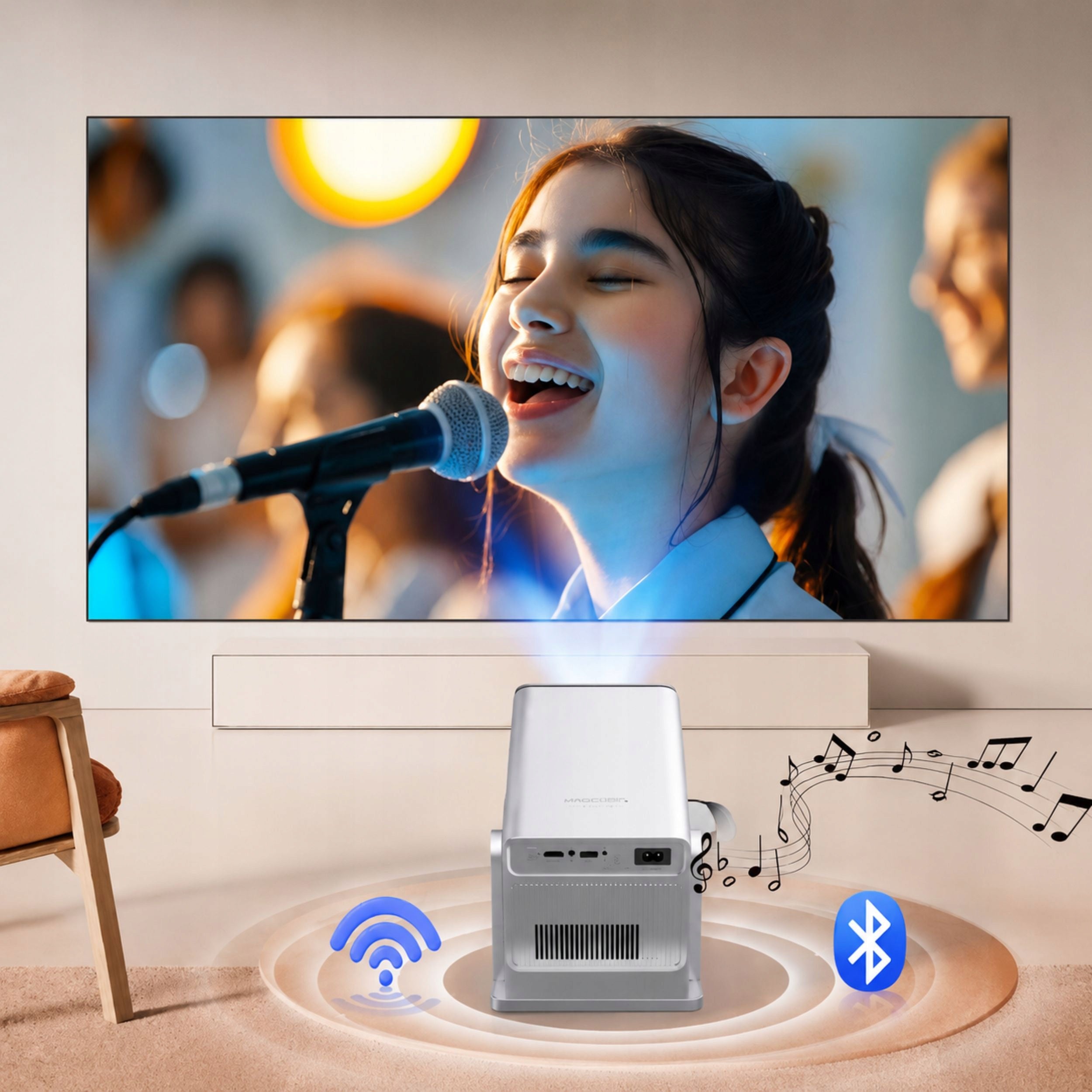 PROJECTOR 4K ROTATING PORTABLE MAGCUBIC X7 ANDROID14 SMART +E-BOOK Manufacturer code projektor 4k rzutnik magcubic x7 smart