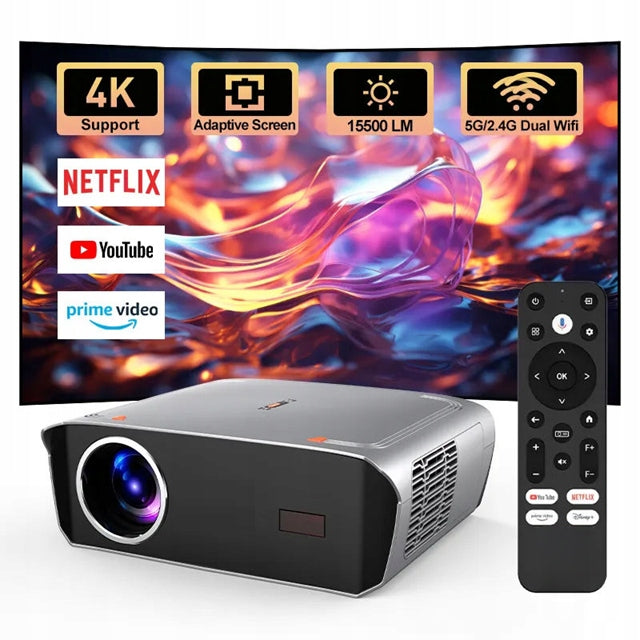 PROJECTOR 50000LM WIFI ANDROID SMART TV FULL HD 4K AUTOFOCUS 300" Packaging status original