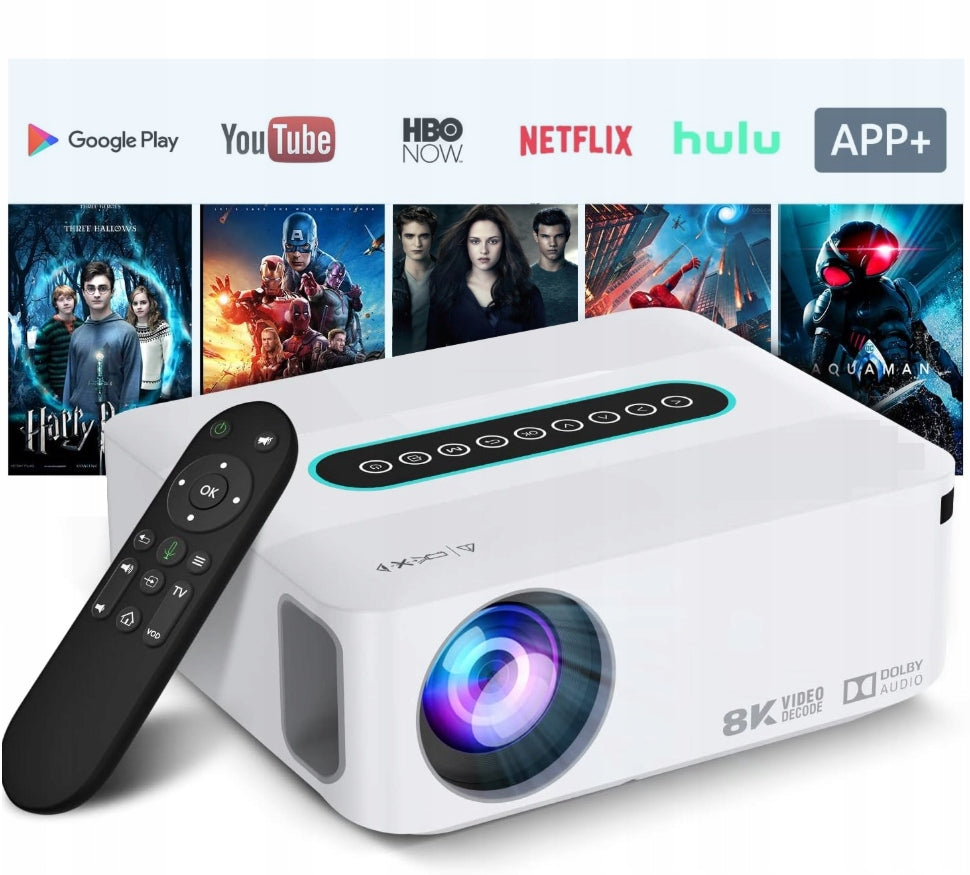PROJECTOR ANDROID SMART TV WIFI FULL HD 12000LM 4K LED BLUETOOTH Packaging status original