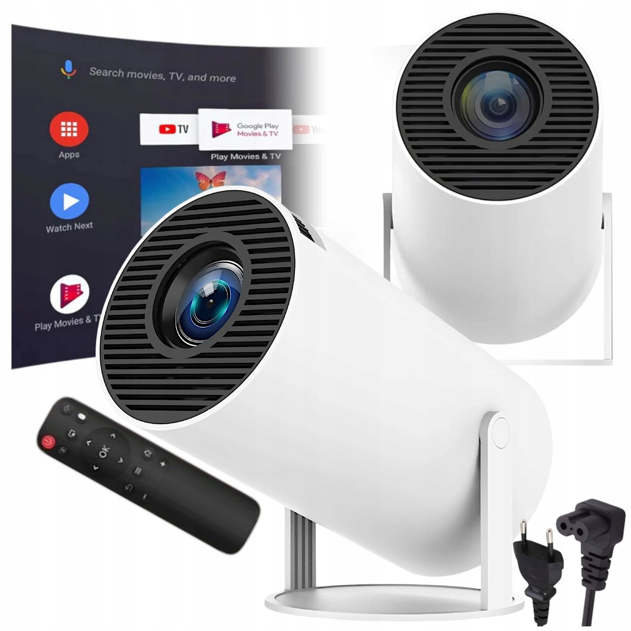 PROJECTOR ANDROID SMART TV WIFI FULL HD 7000LM 4K LED BLUETOOTH WHITE