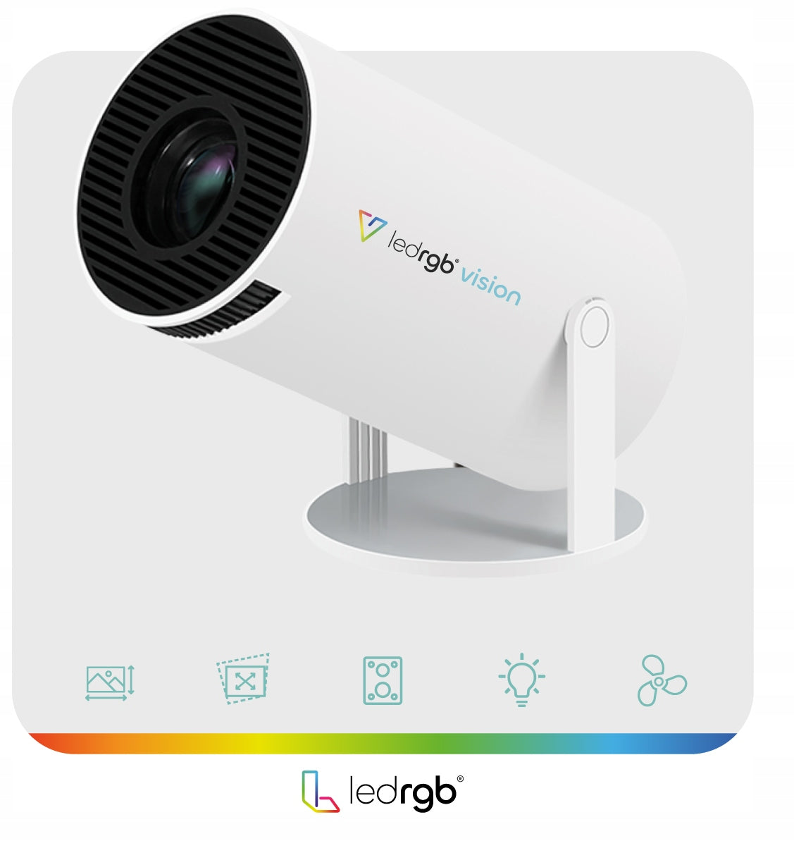 PROJECTOR ANDROID TV 4K WIFI FULL HD PORTABLE SMART SPEAKER VISION EAN (GTIN) 5906228660833