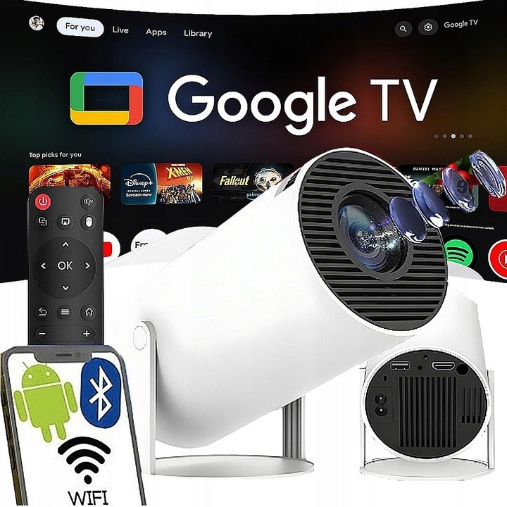 PROJECTOR ANDROID TV 4K WIFI FULL HD PORTABLE SMART SPEAKER VISION