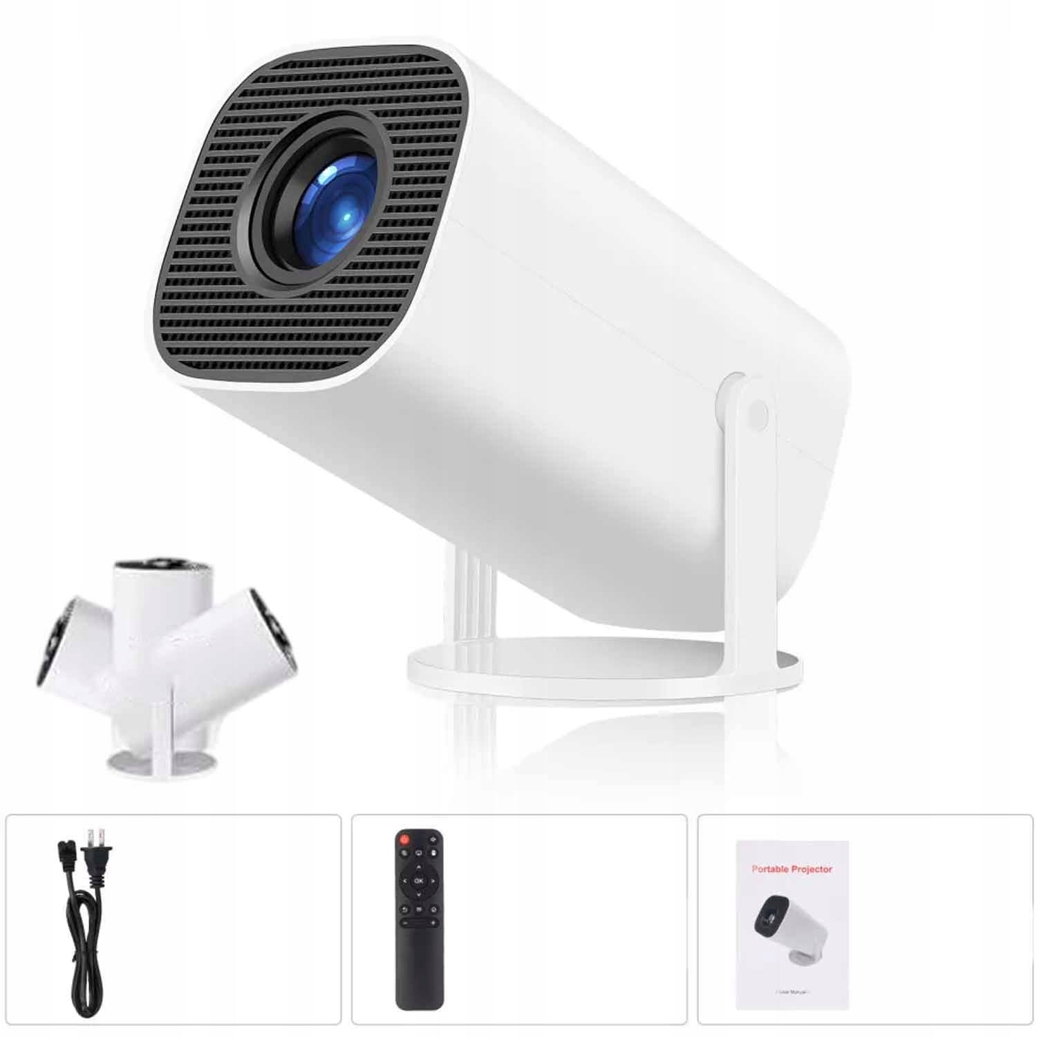 PROJECTOR ANDROID TV WIFI 720P PORTABLE SMART ROTARY SPEAKER Packaging status original