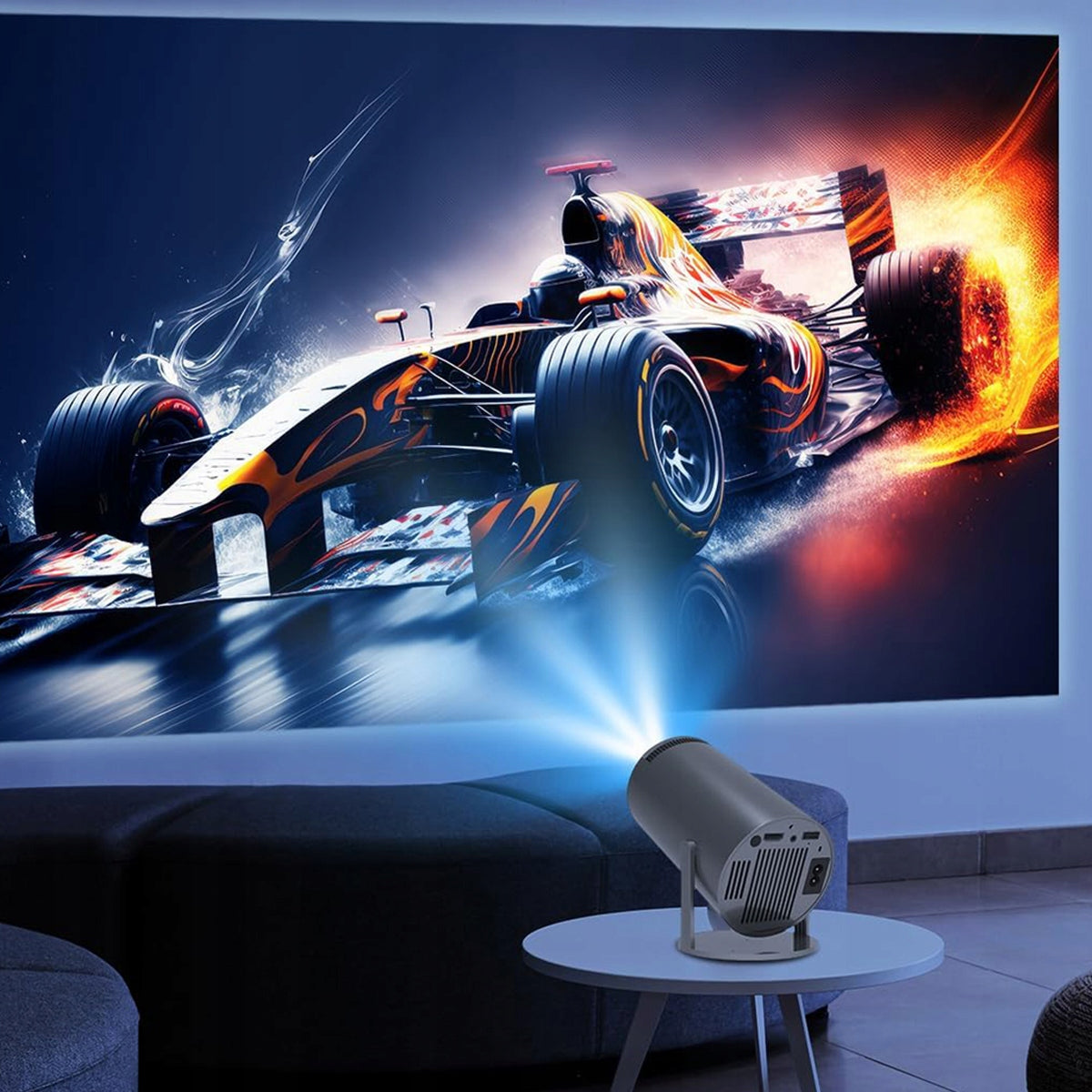 PROJECTOR ANDROID TV WIFI FULL HD PORTABLE SMART SPEAKER Model HY320