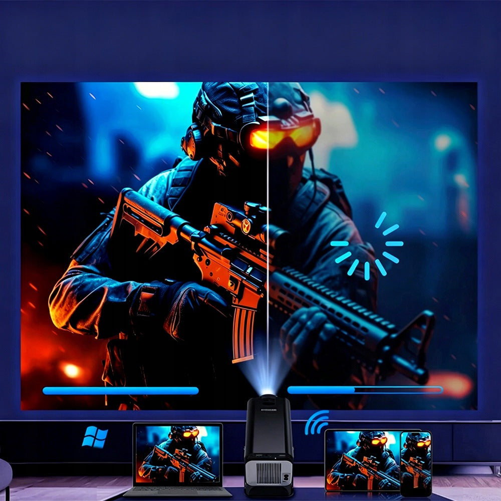 PROJECTOR ANDROID TV WIFI FULL HD PORTABLE SMART TURNOVER SPEAKER Brand no brand