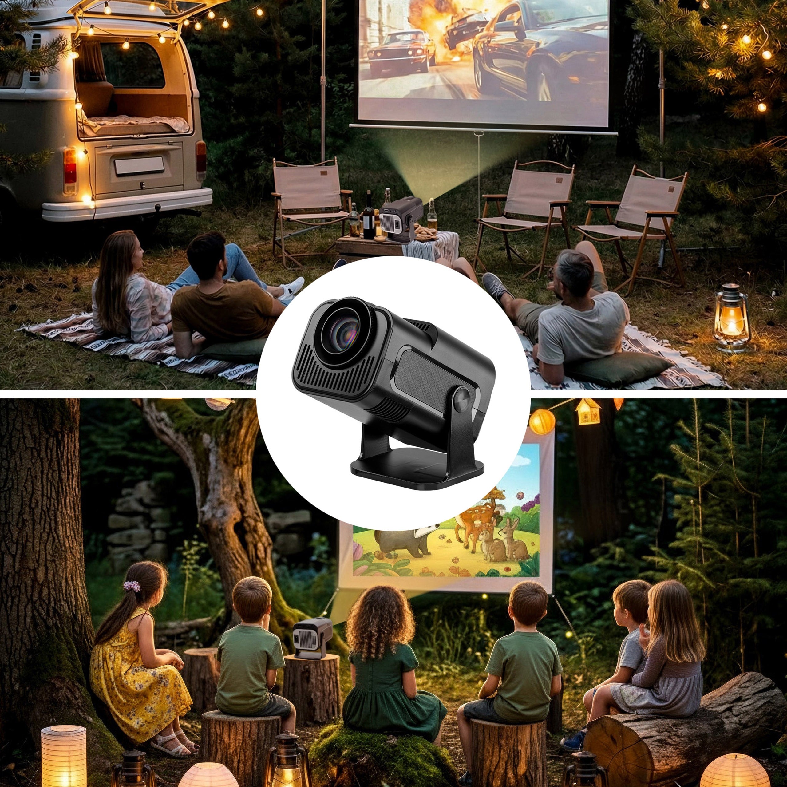 PROJECTOR ANDROID TV WIFI LED PORTABLE SMART ROTARY SPEAKER MINI Manufacturer code 5904512681380
