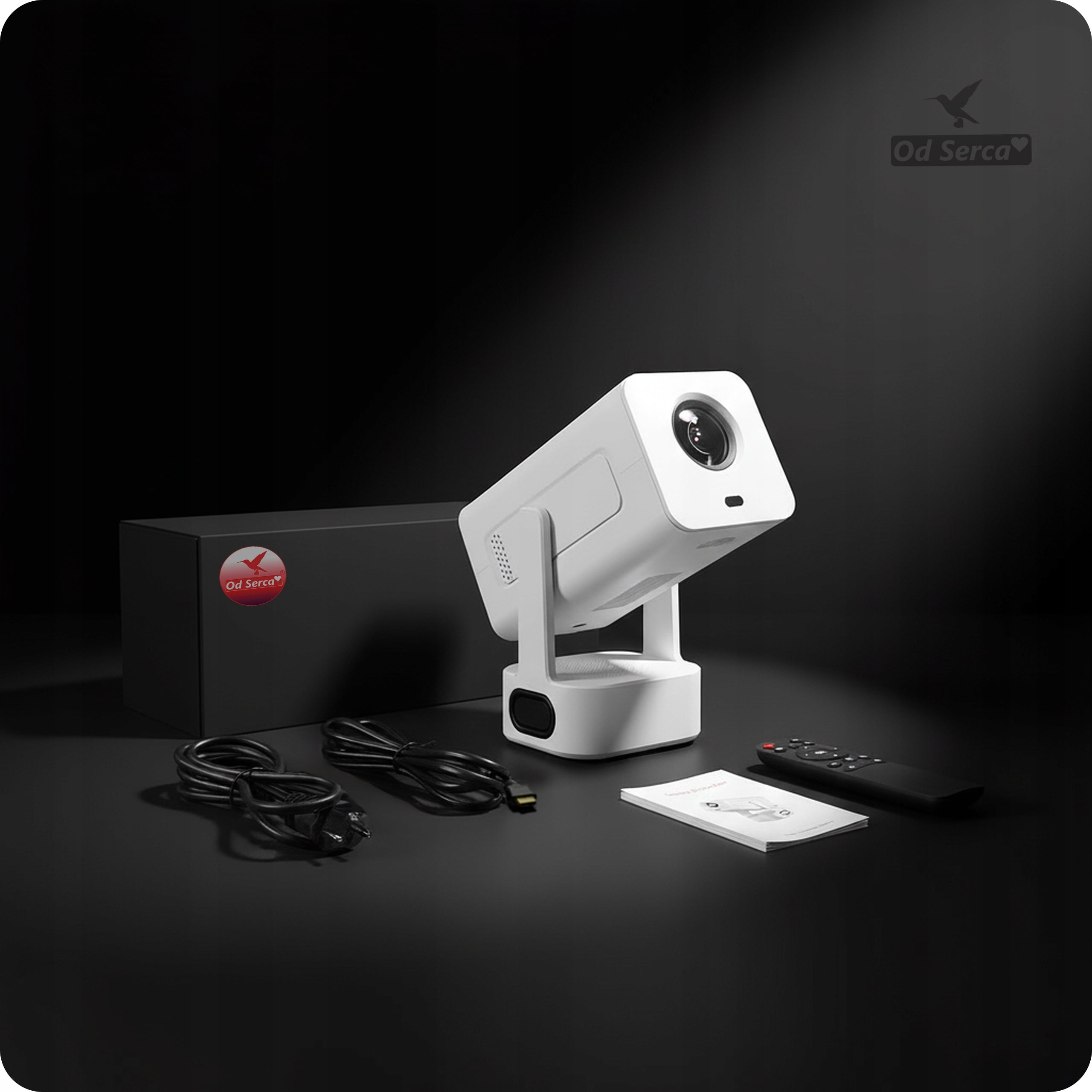 PROJECTOR FILM ANDROID TV WIFI BLUETOOTH FULL HD PORTABLE WHITE Manufacturer code Projektor rzutnik filmowy OdSerca K1 C360